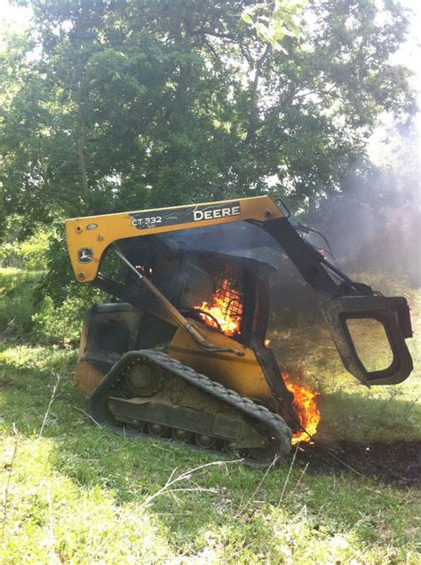 flaming skid steer|skid steer fire.